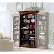 Hooker Furniture 45 Inch Wide Hardwood Shelving Unit from the Brookhaven Collection Medium Cherry