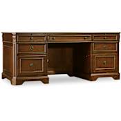 Hooker Furniture 72 Inch Wide Poplar Wood Executive Desk from the Brookhaven Collection Medium Cherry