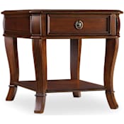 Hooker Furniture Brookhaven 28" Wide Traditional Living Room End Table Medium Cherry