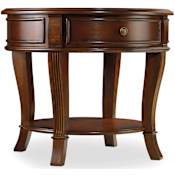 Hooker Furniture Brookhaven 28" Round Living Room Lamp End Table Medium Cherry