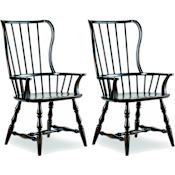 Hooker Furniture 43-1/4 Inch Tall Dining Chair from the Sanctuary Collection Rubbed Ebony