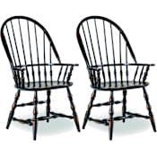 Hooker Furniture 43-1/4 Inch Tall Dining Chair from the Sanctuary Collection Rubbed Ebony