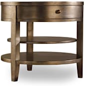 Hooker Furniture 28 Inch Diameter Hardwood End Table from the Sanctuary Collection Visage Gold