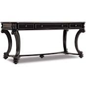 Hooker Furniture Telluride 66" Wide Home Office Traditional Writing Desk Black with Red Rub-Through
