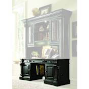 Hooker Furniture Telluride 71" Wide Executive Office Computer Credenza Style Desk - Desk Only Black with Red Rub-Through