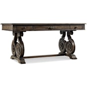 Hooker Furniture 66 Inch Wide Hardwood Writing Desk from the Rhapsody Collection Rustic Walnut