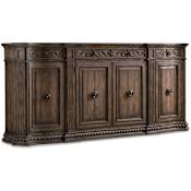 Hooker Furniture Rhapsody 96" Wide Hardwood Rustic Credenza Cabinet Rustic Walnut