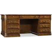 Hooker Furniture Tynecastle 72" Wide Poplar Wood Executive Desk Warm Chestnut