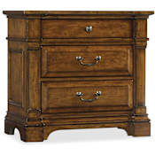 Hooker Furniture Tynecastle 32" Wide 3 Drawer Poplar Wood Nightstand Warm Chestnut