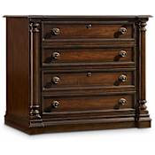 Hooker Furniture 36 Inch Wood 2 Drawers Rubberwood Filing Cabinet from the Leesburg Collection Rich Traditional Mahogany