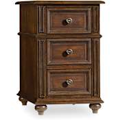 Hooker Furniture 16 Inch Wide 3 Drawers Rubberwood Nightstand from the Leesburg Collection Rich Traditional Mahogany