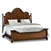 Hooker Furniture Leesburg California King Mahogany Veneer Poster Bed Frame Mahogany