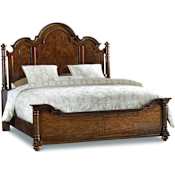 Hooker Furniture King Solid Rubberwood Poster Bed Frame from the Leesburg Collection Rich Traditional Mahogany