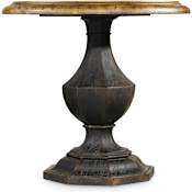 Hooker Furniture 30 Inch Diameter Hardwood Pedestal Table from the Sanctuary Collection Rubbed Antique Coffee