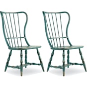 Hooker Furniture 43-1/4 Inch Tall Dining Chair from the Sanctuary Collection Sky High Azure Blue