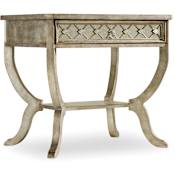 Hooker Furniture 32 Inch Wide Hardwood End Table from the Sanctuary Collection Bardot Aged Silver Leaf