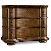 Hooker Furniture Archivist 38" Wide Bachelor Chest Style Dresser with Touch Light Pecky Pecan