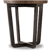 Hooker Furniture 24 Inch Wide Aged Copper Accent Table from the Parkcrest Collection Copper with Dark Metal