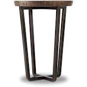 Hooker Furniture 18 Inch Wide Aged Copper Accent Table from the Parkcrest Collection Copper with Dark Metal