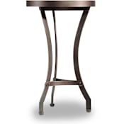 Hooker Furniture 15 Inch Wide Acacia Wood Accent Table from the Saint Armand Collection Vintage Metallic