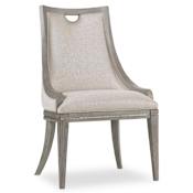 Hooker Furniture Sanctuary 24" Wide Oak Veneer Dining Chair Shimmering Boucle / Epoque