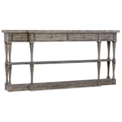 Hooker Furniture 12" Long Pecan and Poplar Wood Console Table from the Sanctuary Collection Light Gray