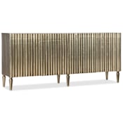 Hooker Furniture 78" Wide Urban Glam Living Room Credenza Console Cabinet with German Silver Finish German Silver Foil