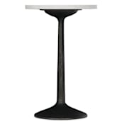 Hooker Furniture 16" Diameter Marble Top Cast Iron Pedestal Table from the Beaumont Collection Ingot / White