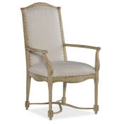 Hooker Furniture Ciao Bella 26" Wide Arm Fabric Dining Chair Tuscan Cream / Distressed Natural