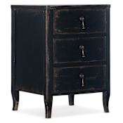 Hooker Furniture Ciao Bella 20" Wide Vintage Telephone Style End Table Distressed Black