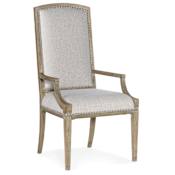 Hooker Furniture Castella 24" Wide Arm Fabric Dining Chair Antique Slate