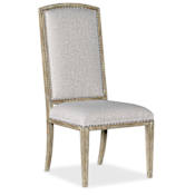 Hooker Furniture Castella 22" Wide Fabric Dining Chair with Nailhead Trim Antique Slate