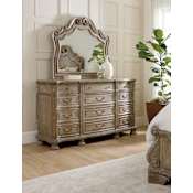 Hooker Furniture Castella 73" Wide Old World European Grand 12 Drawer Bedroom Chest Dresser Antique Slate