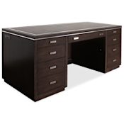 Hooker Furniture House Blend 64" Wide Contemporary Industrial Home Office Junior Executive Desk Dark Roast