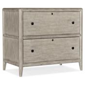 Hooker Furniture Work Your Way 36" Wide 2 Drawer Alder Veneer Office Cabinet with Pendaflex Filing System Grey Mink