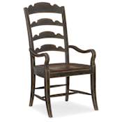 Hooker Furniture Twin Sisters 23-1/2" Wide Hardwood Dining Chair from the Hill Country Collection Distressed Anthracite