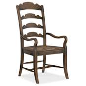 Hooker Furniture Twin Sisters 23-1/2" Wide Hardwood Dining Chair from the Hill Country Collection Saddle Brown