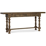 Hooker Furniture Bluewing 72" Long Hardwood and Poplar Sofa Table from the Hill Country Collection Saddle Brown