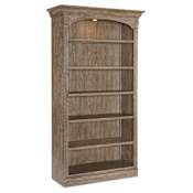 Hooker Furniture Work Your Way 46" Wide 5 Shelf Oak Veneer Bookcase Claro