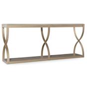 Hooker Furniture Elixir 77" Long Metal and Rubberwood Sofa Table Serene Gray Beige