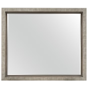 Hooker Furniture Elixir 36" W x 42" H Contemporary Rectangular Framed Accent Wall Mirror Serene Gray Beige