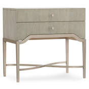 Hooker Furniture Elixir 30" Wide Casual Contemporary Two Drawer Nightstand Serene Gray Beige