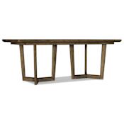 Hooker Furniture Sundance 82" - 118" Contemporary Coastal Inspired Rectangular Dining Table with (2) 18" Leaves Cliffside Brown