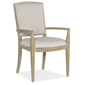 Hooker Furniture Surfrider 23" Wide Wood Framed Polyester Upholstered Dining Chair with Nail head Trim Driftwood