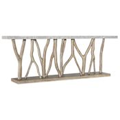 Hooker Furniture Surfrider 16" Wide Stone Veneer Top Console Table Light Wood