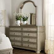 Hooker Furniture Aldo 68" Wide Provincial European Large 8 Drawer Bedroom Chest Dresser from the Alfresco Collection Sorrento Taupe