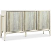 Hooker Furniture Hera 60" Wide Maple Wood Buffet with Adjustable Shelf Almond White / Brown