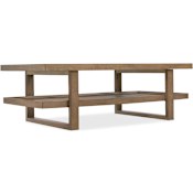 Hooker Furniture Sonnet 54" Wide White Oak, Cane, and Veneer Table White Oak / Woven Split Cane