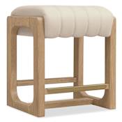 Hooker Furniture Banyon Bay 21" Wide Leather Counter Stool Desert Oak / Sunbleached