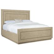 Hooker Furniture Cascade Queen Oak Veneer Panel Bed Frame with Metal Inlay Terrain